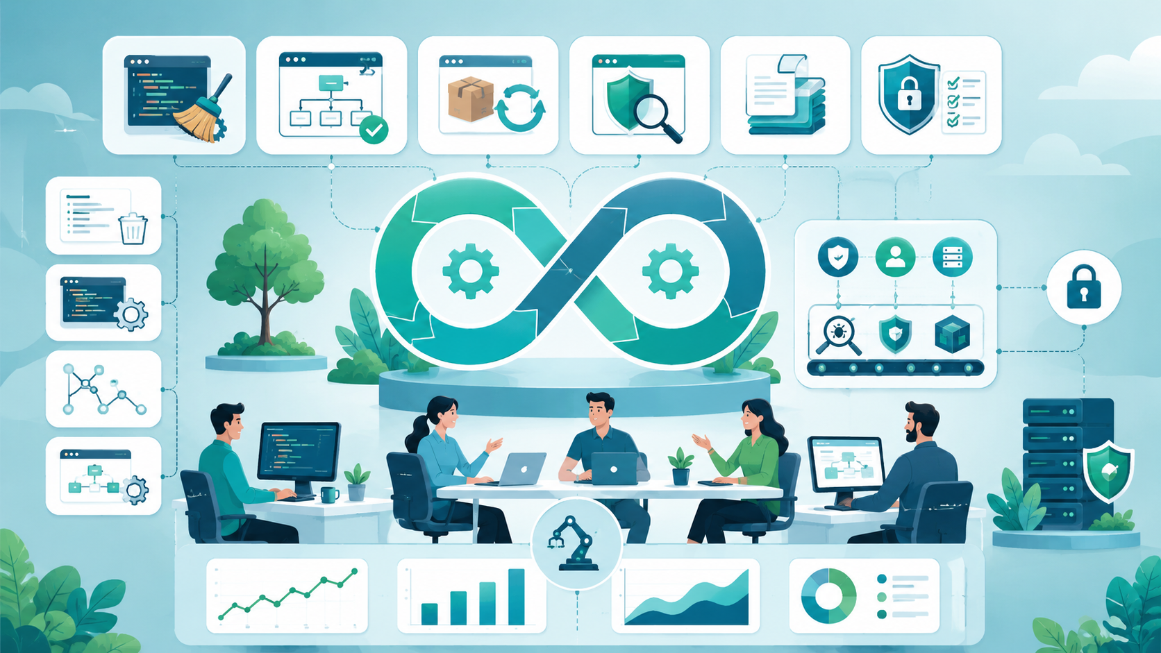 Sustainable DevOps practices for small enterprise software teams with automation documentation and metrics