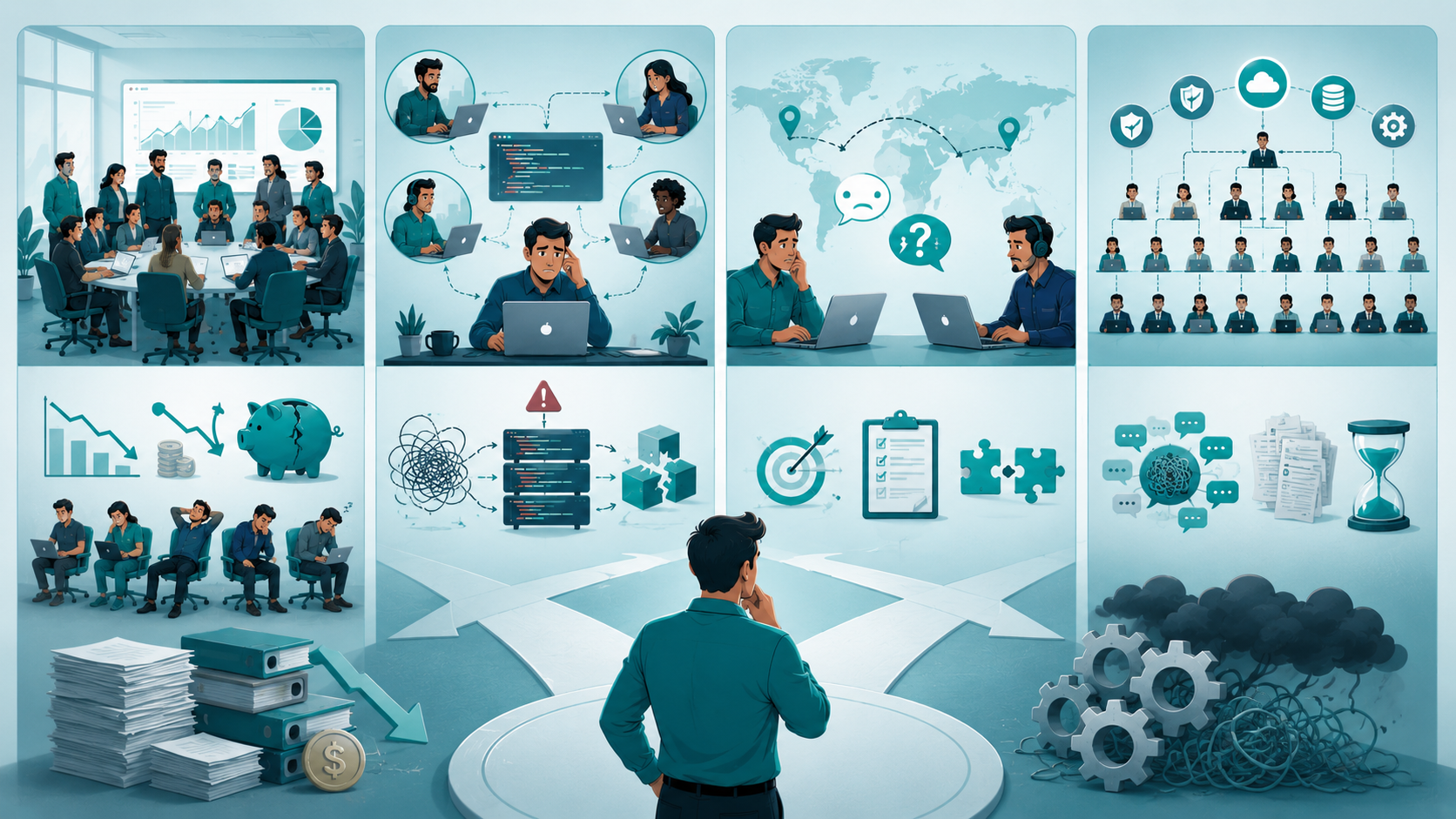 Software development hiring model mistakes with dedicated teams staff augmentation and outsourcing