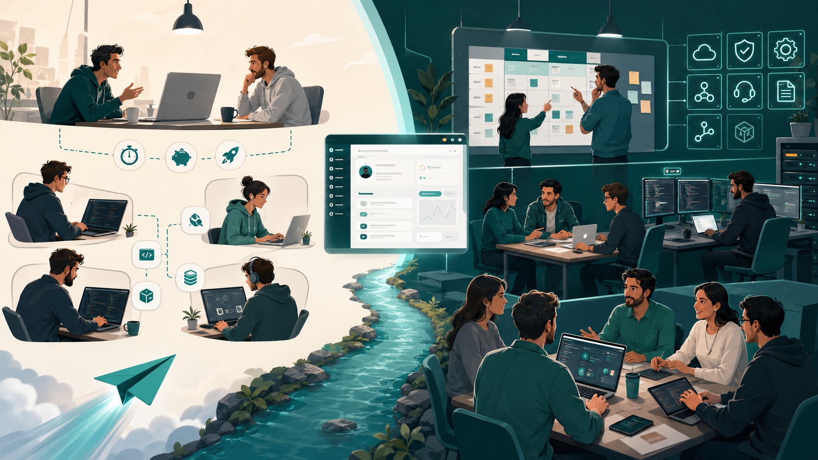 Dedicated Development Team vs Freelancers showing ownership and knowledge retention challenges