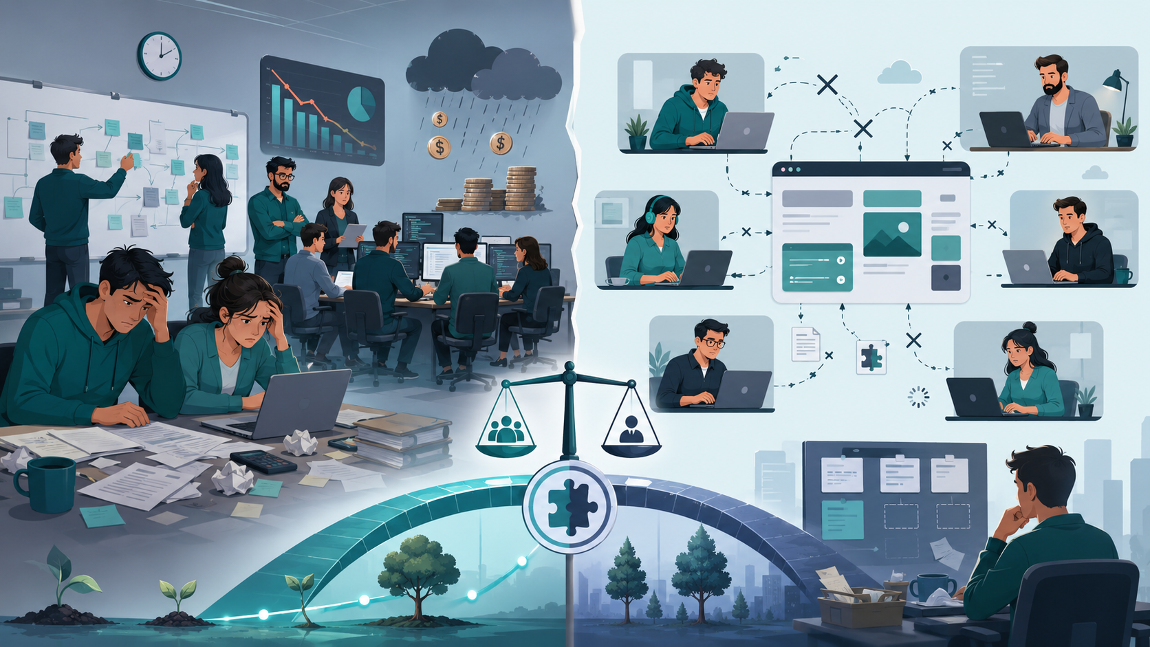 When dedicated development teams or freelancers fail because the staffing model does not match product stage