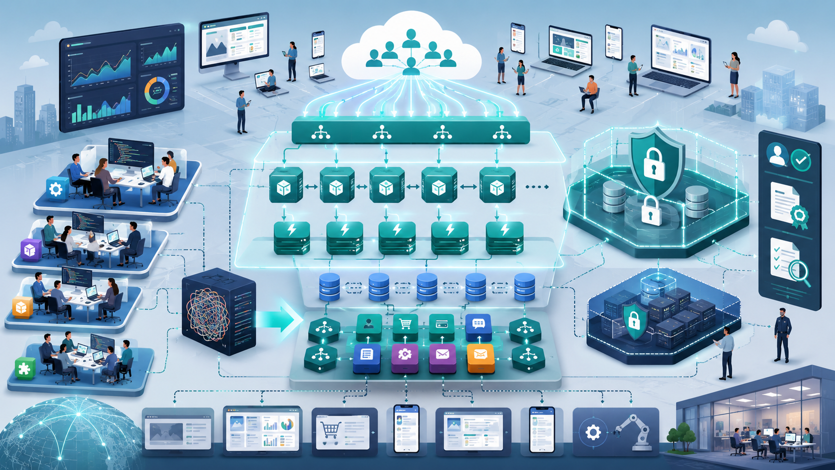 When full stack web development needs advanced scaling security compliance and large product ecosystems