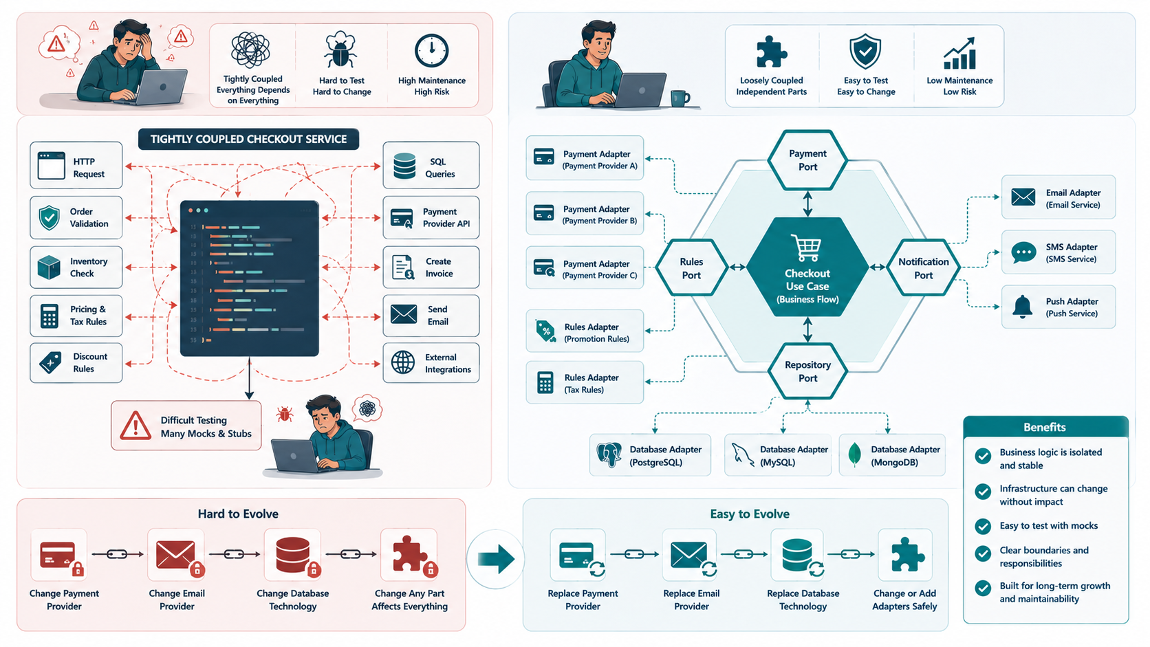 Hexagonal Architecture Explained: Benefits & Use Cases