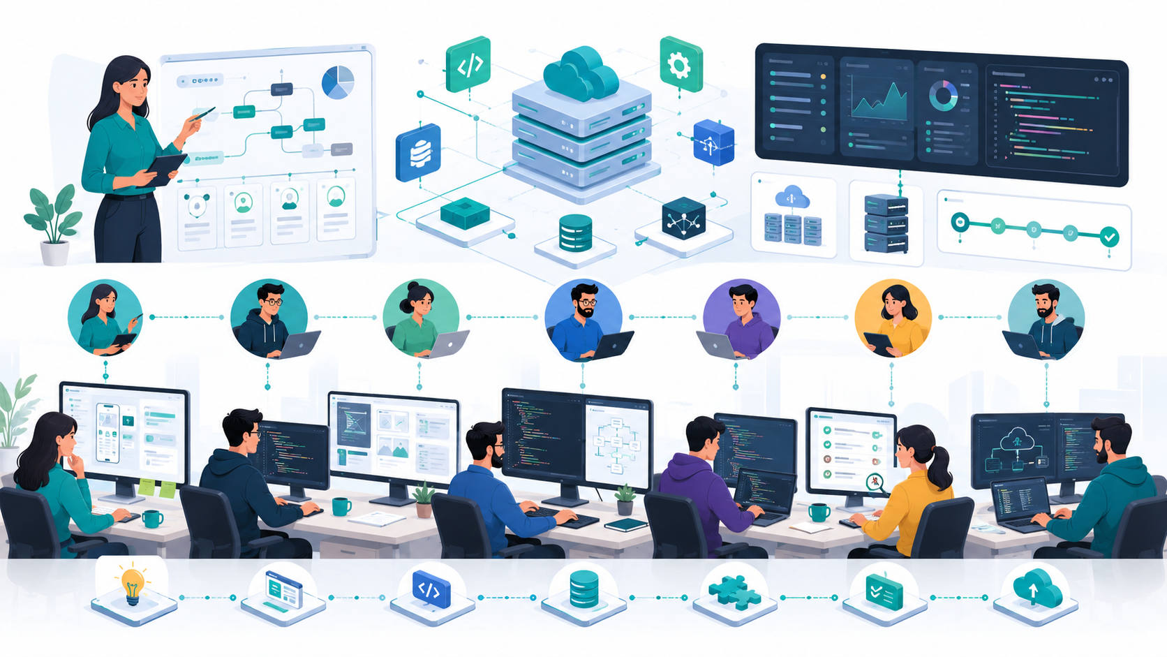 SaaS development team structure and cost planning for product managers engineers QA and DevOps