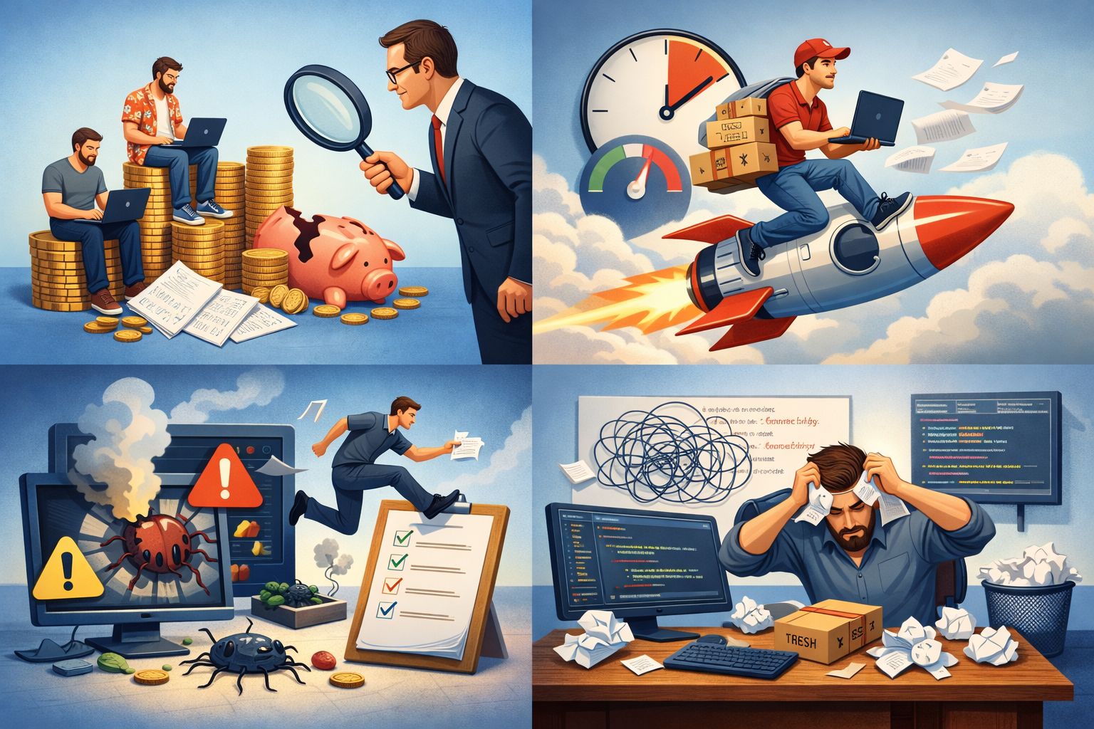 Where teams try to cut software development costs and fail