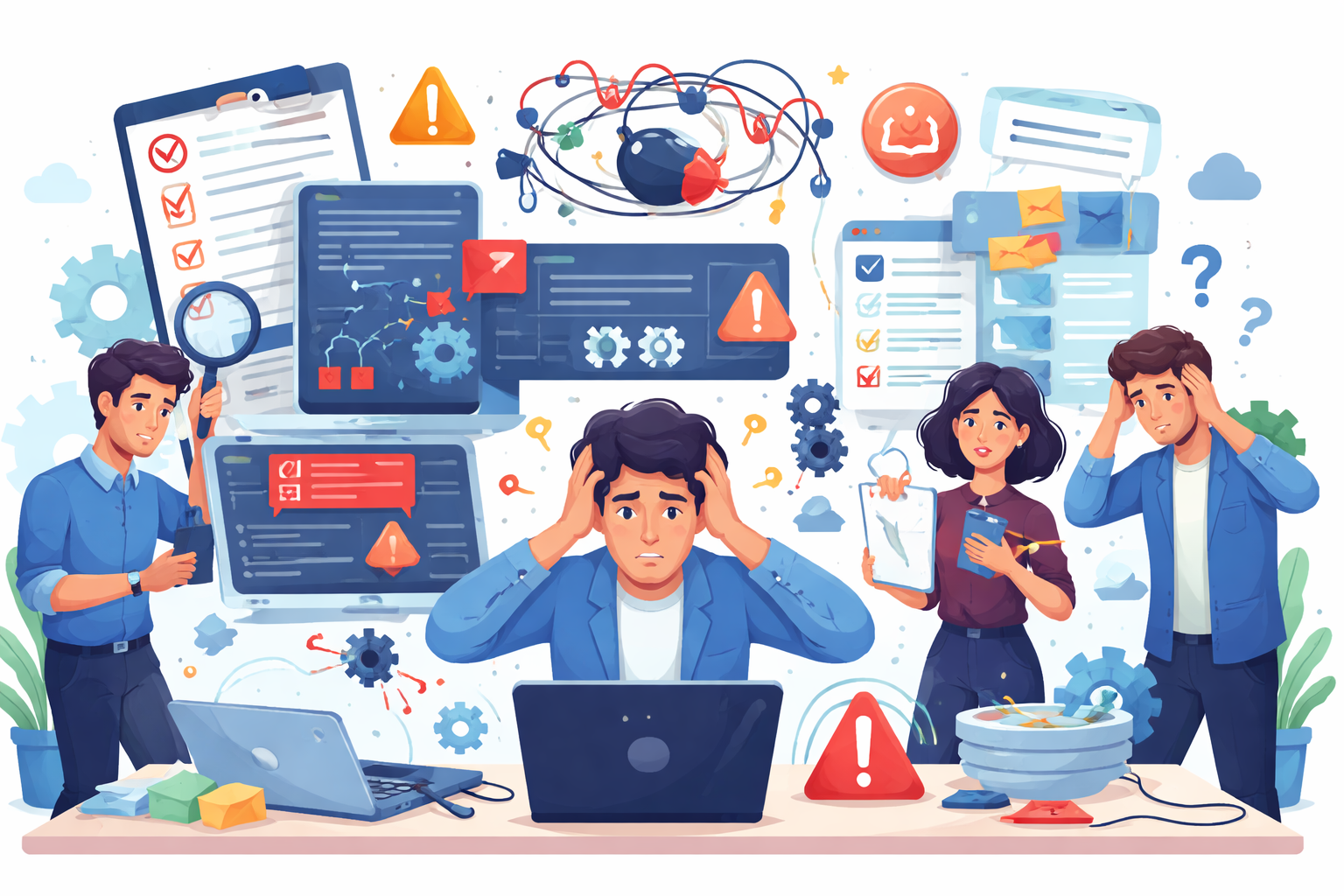 Multi-cloud setup illustration for small businesses