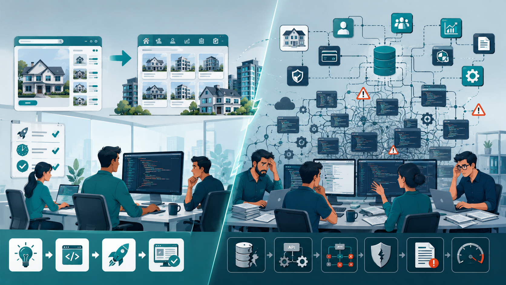 Real Estate Software Development Solutions In USA facing property data CRM and workflow complexity