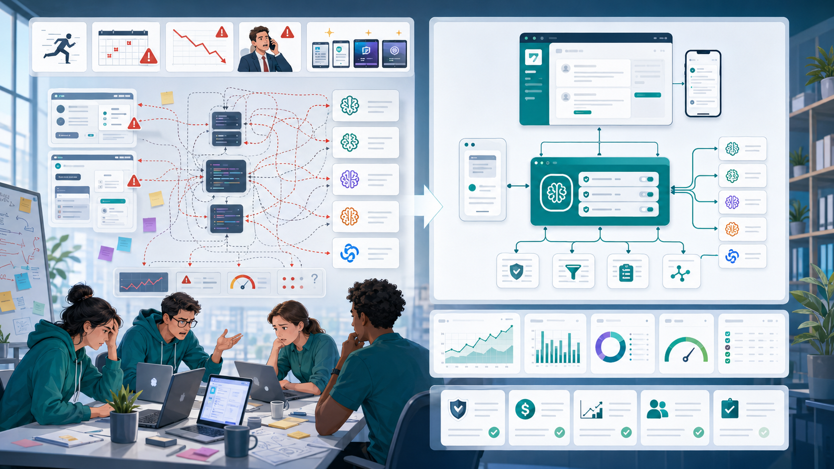 Top AI Software Development Trends in USA 2026 showing real startup AI implementation challenges