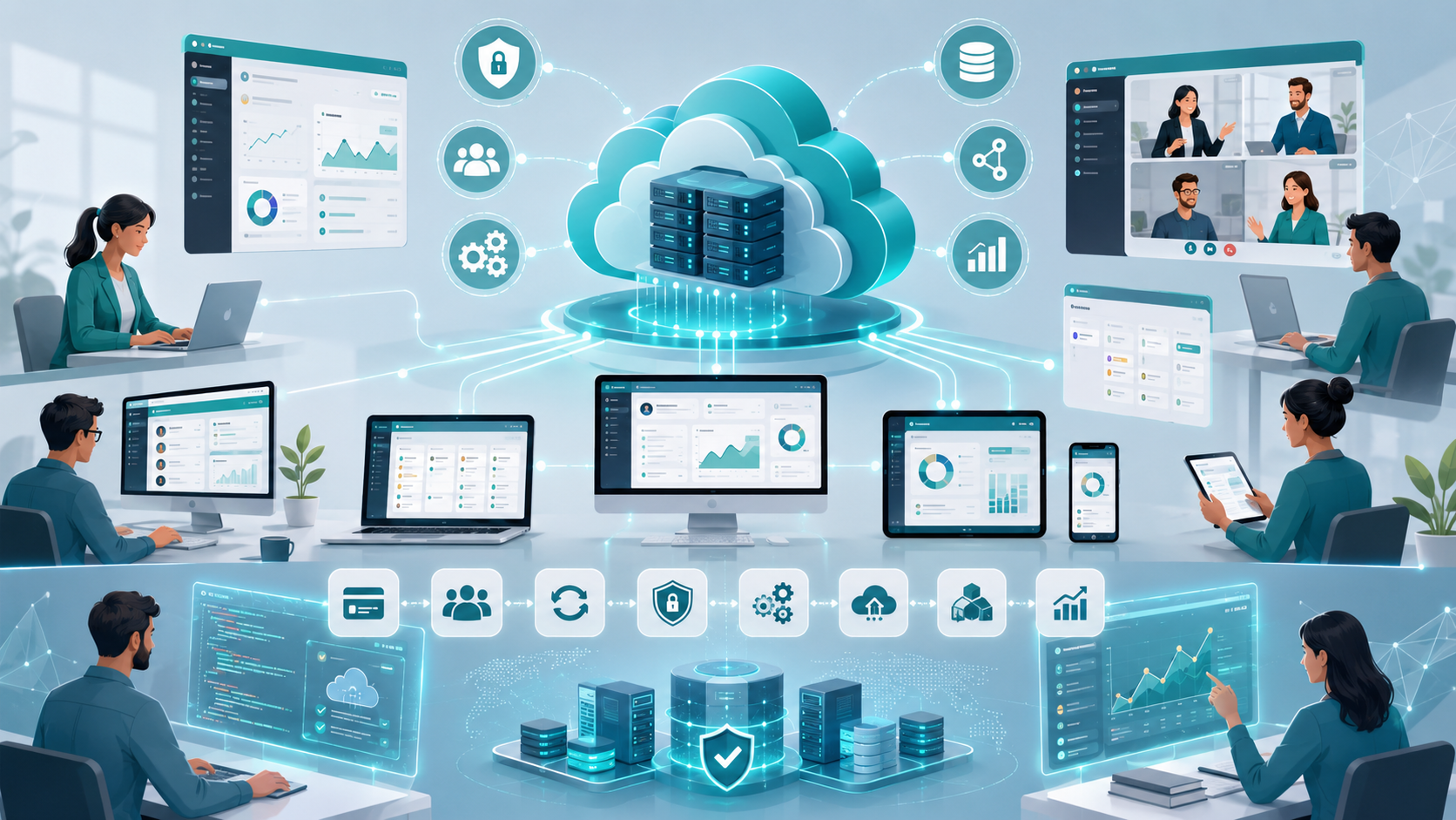 What Is SaaS Application Development explained through cloud software subscription architecture